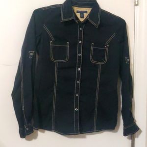 Tommy Hilfiger black button up